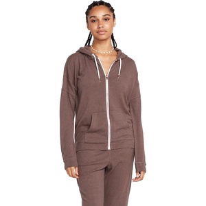 image:imageVolcom Womens Lil Zip Up Hooded Fleece SweatshirtSlate Grey