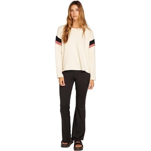 image:imageVolcom Womens Lived In Lounge Crew Neck Fleece SweatshirtCream