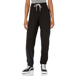 image:imageVolcom Womens Lived In Lounge Fleece Sweatpants Regular amp Plus SizeBlack White 1