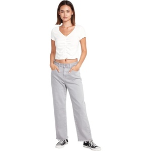 image:imageVolcom Womens Stone Step High Rise Denim Jean PantMoonbeam