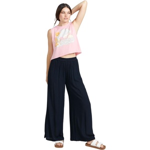 image:imageVolcom Womens Stoneshine Junki Wide Leg Beach PantBlack 1