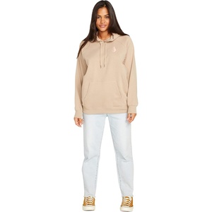 image:imageVolcom Womens Truly Stoked Ovesized Bf Hooded Fleece SweatshirtTaupe