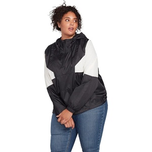 image:imageVolcom Womens Wind Stoned Lightweight Quarter Zip Windbreaker JacketBlack White