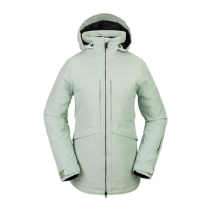 image:imageVolcom womens Shelter 3d Stretch Insulated Snowboard Ski Winter Hooded JacketSage Frost S4