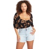 image:imageVolcom Womens 1991 Stone High Waisted Cutoff Denim Jean ShortCruzer Blue