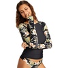 image:imageVolcom Womens Simply Core Long Sleeve Rashguard Upf 50Black Combo