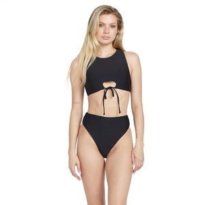image:imageVolcom Womens Full Bikini Bottom  LowRise Swim Bottom with Full Coverage Made from Recycled FabricBlacka