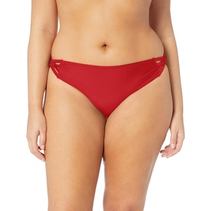image:imageVolcom Womens Full Bikini Bottom  LowRise Swim Bottom with Full Coverage Made from Recycled FabricTrue Red