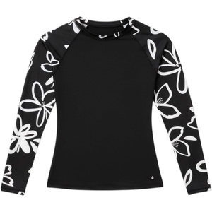 image:imageVolcom Womens Simply Core Long Sleeve Rashguard Upf 50Almond Black