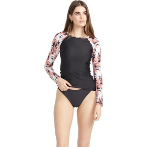 image:imageVolcom Womens Simply Core Long Sleeve Rashguard Upf 50Electric Coral