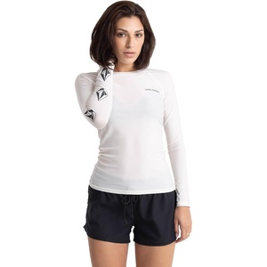image:imageVolcom Womens Simply Core Long Sleeve Rashguard Upf 50Star White Tide