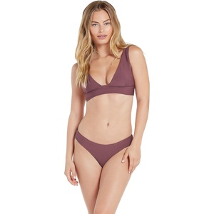 image:imageVolcom Womens Simply Seamless Cheeky Bikini Bottom Regular amp Plus SizeEggplant