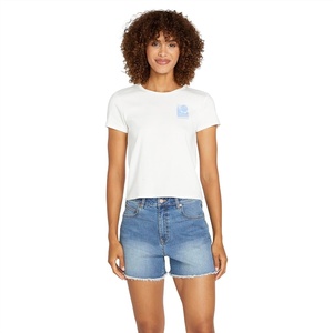 image:imageVolcom Womens Stone Step High Rise Denim ShortJasper Blue