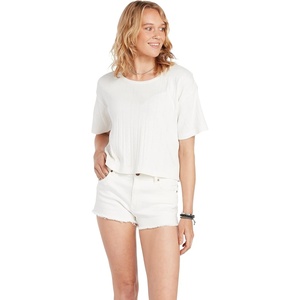 image:imageVolcom Womens Stoney Stretch Cut Off Denim ShortStar White