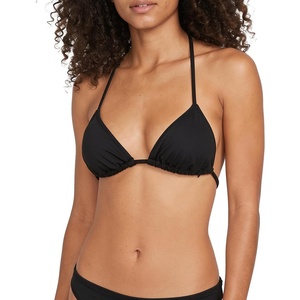 image:imageVolcom Womens Tri Bikini Top  Sustainable Slidetri Swim Top with Adjustable Halter and Removable CupsBlack