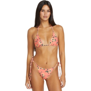 image:imageVolcom Womens Tri Bikini Top  Sustainable Slidetri Swim Top with Adjustable Halter and Removable CupsSunset