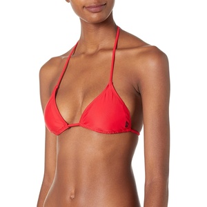 image:imageVolcom Womens Tri Bikini Top  Sustainable Slidetri Swim Top with Adjustable Halter and Removable CupsTrue Red