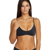 image:imageVolcom Womens Crop Bikini Top  Seamless Swim Top with Cropped Fit Adjustable Straps and Removable CupsBlackwht