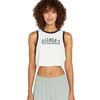 image:imageVolcom Womens Fun Fever Sleeveless Crop Tank TopStar White