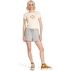 image:imageVolcom Womens Have a Clue Short Sleeve Tee  Fitted TShirt with Striped Neck TapingBone White