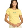 image:imageVolcom Womens Have a Clue Short Sleeve Tee  Fitted TShirt with Striped Neck TapingDust Yellow