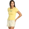 image:imageVolcom Womens Have a Clue Short Sleeve Tee  Fitted TShirt with Striped Neck TapingDust Yellow