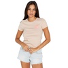 image:imageVolcom Womens Have a Clue Short Sleeve Tee  Fitted TShirt with Striped Neck TapingDusty Rose