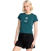 image:imageVolcom Womens Have a Clue Short Sleeve Tee  Fitted TShirt with Striped Neck TapingEmerald Green