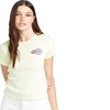 image:imageVolcom Womens Have a Clue Short Sleeve Tee  Fitted TShirt with Striped Neck TapingLemon