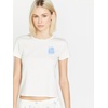 image:imageVolcom Womens Have a Clue Short Sleeve Tee  Fitted TShirt with Striped Neck TapingStar White
