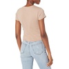 image:imageVolcom Womens Have a Clue Short Sleeve Tee  Fitted TShirt with Striped Neck TapingTaupe