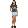 image:imageVolcom Womens Have a Clue Short Sleeve Tee  Fitted TShirt with Striped Neck TapingVintage Black Black