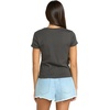 image:imageVolcom Womens Have a Clue Short Sleeve Tee  Fitted TShirt with Striped Neck TapingVintage Black Black