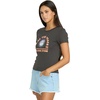 image:imageVolcom Womens Have a Clue Short Sleeve Tee  Fitted TShirt with Striped Neck TapingVintage Black Black