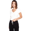 image:imageVolcom Womens Lived in Lounge Rib Short Sleeve V Neck TopStar White