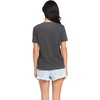 image:imageVolcom Womens Lock It Up Short Sleeve Tee  Crew Neck TShirt with Striped Neck TapingBlack White