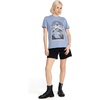 image:imageVolcom Womens Lock It Up Short Sleeve Tee  Crew Neck TShirt with Striped Neck TapingBlue