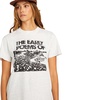 image:imageVolcom Womens Lock It Up Short Sleeve Tee  Crew Neck TShirt with Striped Neck TapingLight Grey
