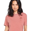 image:imageVolcom Womens Lock It Up Short Sleeve Tee  Crew Neck TShirt with Striped Neck TapingMauve Rose