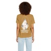 image:imageVolcom Womens Lock It Up Short Sleeve Tee  Crew Neck TShirt with Striped Neck TapingRustic Brown