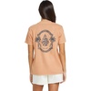 image:imageVolcom Womens Lock It Up Short Sleeve Tee  Crew Neck TShirt with Striped Neck TapingSand Brown