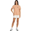 image:imageVolcom Womens Lock It Up Short Sleeve Tee  Crew Neck TShirt with Striped Neck TapingSand Brown