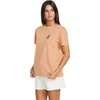 image:imageVolcom Womens Lock It Up Short Sleeve Tee  Crew Neck TShirt with Striped Neck TapingSand Brown