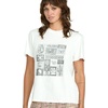 image:imageVolcom Womens Lock It Up Short Sleeve Tee  Crew Neck TShirt with Striped Neck TapingSandy Brown