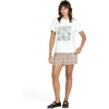 image:imageVolcom Womens Lock It Up Short Sleeve Tee  Crew Neck TShirt with Striped Neck TapingSandy Brown