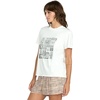 image:imageVolcom Womens Lock It Up Short Sleeve Tee  Crew Neck TShirt with Striped Neck TapingSandy Brown