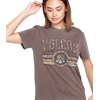image:imageVolcom Womens Lock It Up Short Sleeve Tee  Crew Neck TShirt with Striped Neck TapingSlate Grey