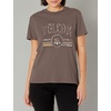 image:imageVolcom Womens Lock It Up Short Sleeve Tee  Crew Neck TShirt with Striped Neck TapingSlate Grey