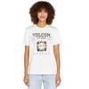 image:imageVolcom Womens Lock It Up Short Sleeve Tee  Crew Neck TShirt with Striped Neck TapingStar Light
