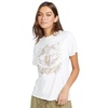 image:imageVolcom Womens Lock It Up Short Sleeve Tee  Crew Neck TShirt with Striped Neck TapingStar White White